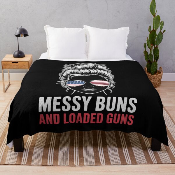 Item preview, Messy Buns and Loaded Guns  designed and sold by RsFilsingerArt.