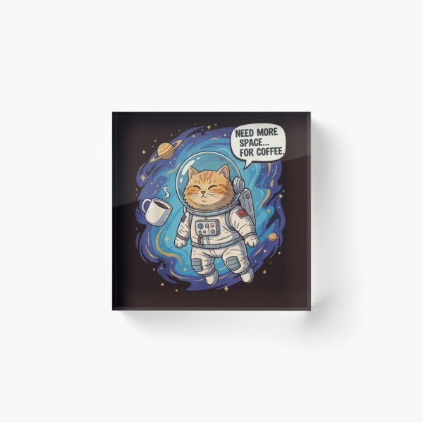 Item preview, Need More Space For Coffee - Chat Cosmonaute Humour designed and sold by Magounette.