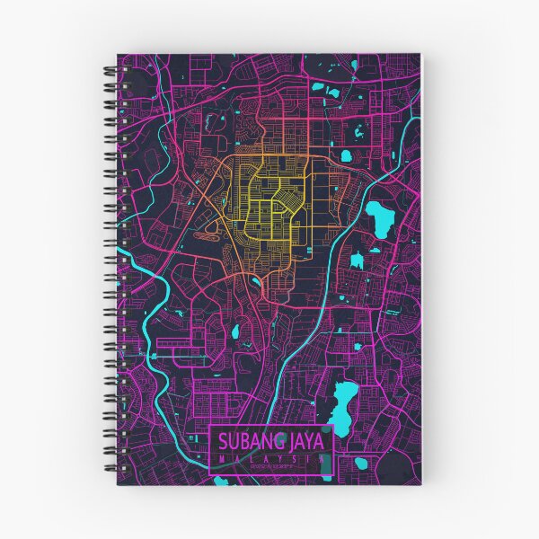 Item preview, Subang Jaya City Map of Selangor, Malaysia - Neon designed and sold by deMAP.