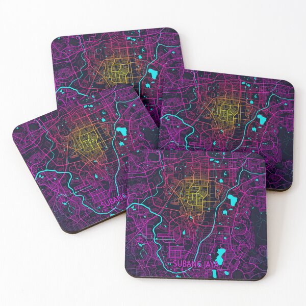 Item preview, Subang Jaya City Map of Selangor, Malaysia - Neon designed and sold by deMAP.