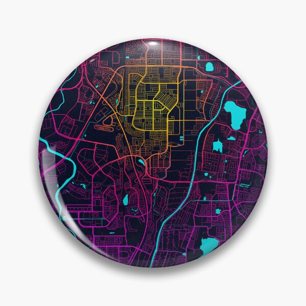 Item preview, Subang Jaya City Map of Selangor, Malaysia - Neon designed and sold by deMAP.