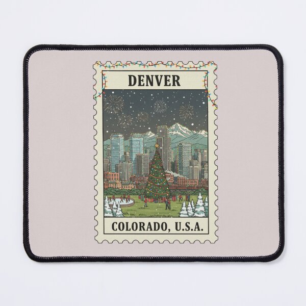 Item preview, Vintage Christmas Colorado Denver USA Stamp designed and sold by allaboutstamps.