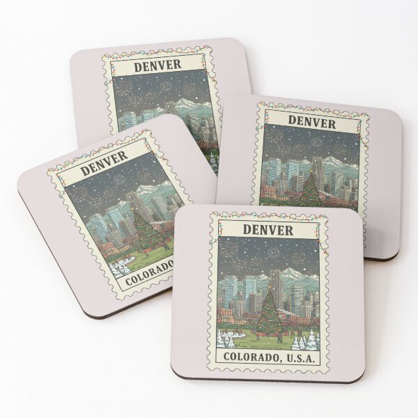 Item preview, Vintage Christmas Colorado Denver USA Stamp designed and sold by allaboutstamps.