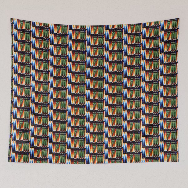 Item preview, Cyber Flames - Abstract Glitch Art with Fire Effect designed and sold by ArtBuk.