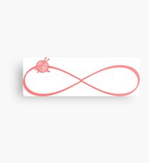 Infinity knit symbol pink / knitters gifts Metal Print