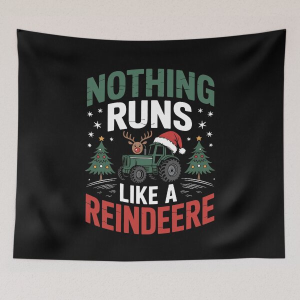 Item preview, Christmas Tractor Farm Nothing Runs Like A Reindeer Xmas designed and sold by BakeryDozen.