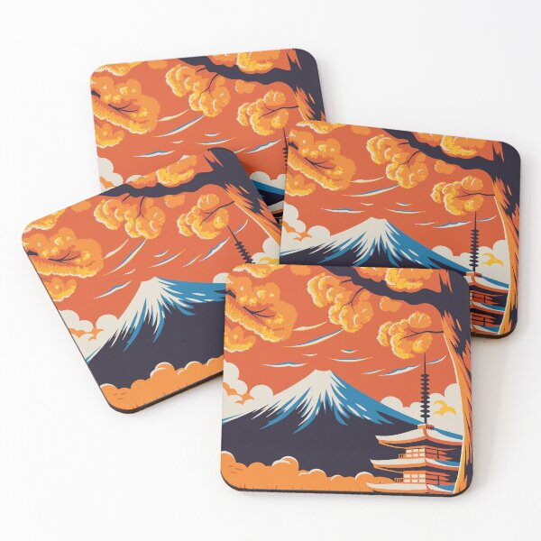 Item preview, Autumn Fuji Dream – Mount Fuji in Vibrant Fall Colors designed and sold by Drawings Project.