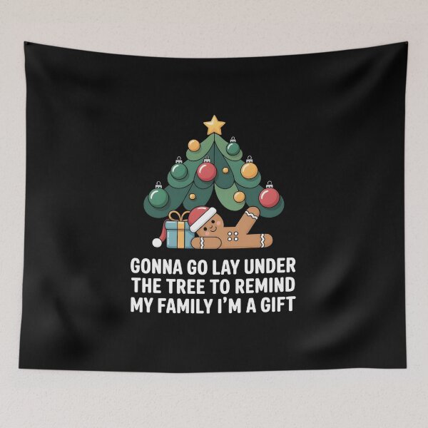 Item preview, Gonna Go Lay Under The Tree to Remind My Family - This funny design is perfect for people who love Christmas humor, a family atmosphere, and a light-hearted, playful approach to the holidays. designed and sold by ZyziowskyArt.
