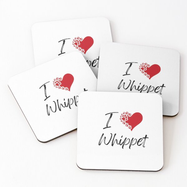 Item preview, I Love Whippet T-Shirt - Whippet Paw Print Heart Design Tee - Cute Dog Lover Gift designed and sold by jinaru3.