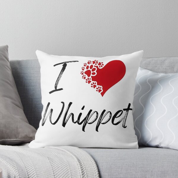 Item preview, I Love Whippet T-Shirt - Whippet Paw Print Heart Design Tee - Cute Dog Lover Gift designed and sold by jinaru3.