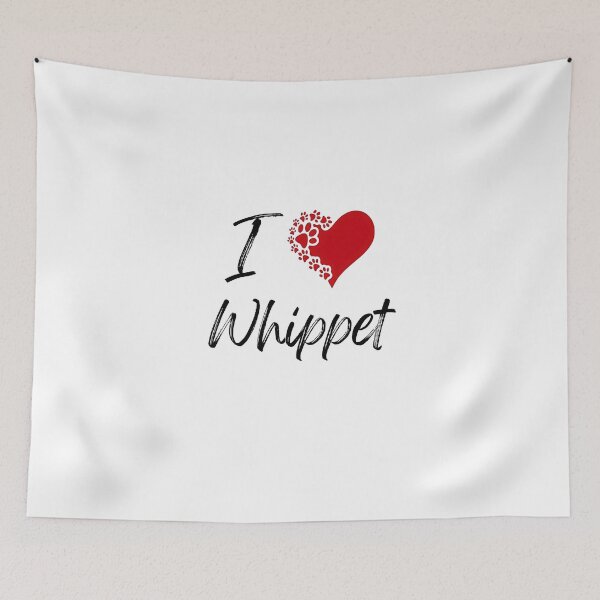 Item preview, I Love Whippet T-Shirt - Whippet Paw Print Heart Design Tee - Cute Dog Lover Gift designed and sold by jinaru3.