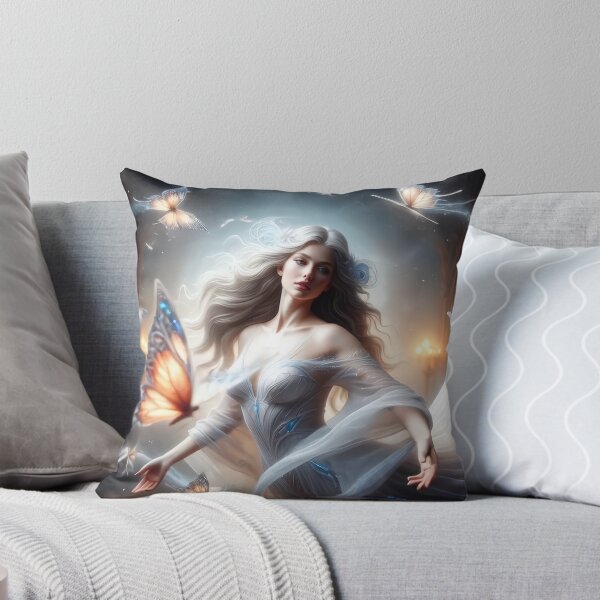 Item preview, Ethereal Woman with Beautiful Butterflies designed and sold by IZiets.