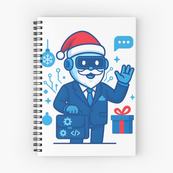 Item preview, AI Businessman Santa Bot Illustration designed and sold by DigiHub Linker.