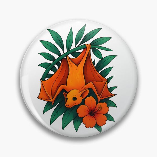 Item preview, Tropical Fruit Bat • Vibrant Jungle Illustration designed and sold by UmniTok.