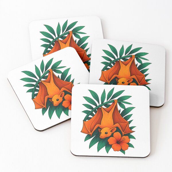 Item preview, Tropical Fruit Bat • Vibrant Jungle Illustration designed and sold by UmniTok.