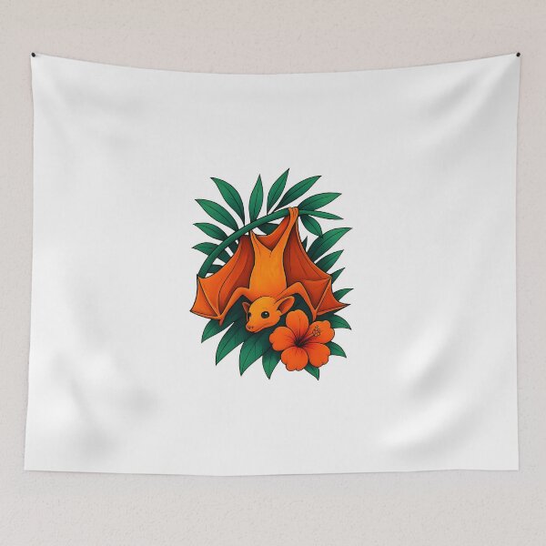 Item preview, Tropical Fruit Bat • Vibrant Jungle Illustration designed and sold by UmniTok.