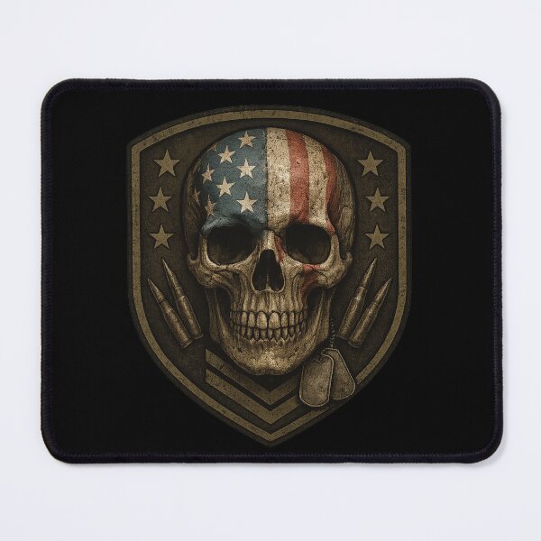 Item preview, American skull with bullets and stars designed and sold by LaNadaYFundante.