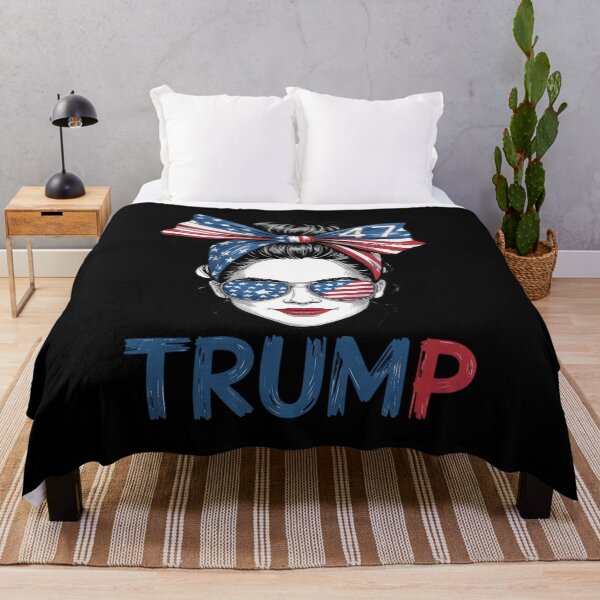 Item preview, Trump 47 Messy Bun Girl Sunglasses Trump American Flag designed and sold by RsFilsingerArt.