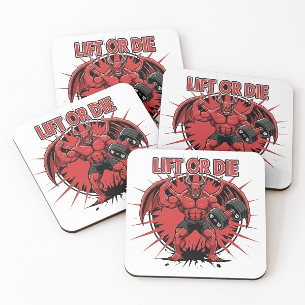 Item preview, Lift or Die – Demon Bodybuilder Deadlifting designed and sold by ReptiWorks.