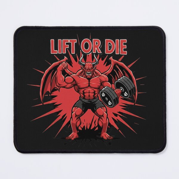Item preview, Lift or Die – Demon Bodybuilder Deadlifting designed and sold by ReptiWorks.