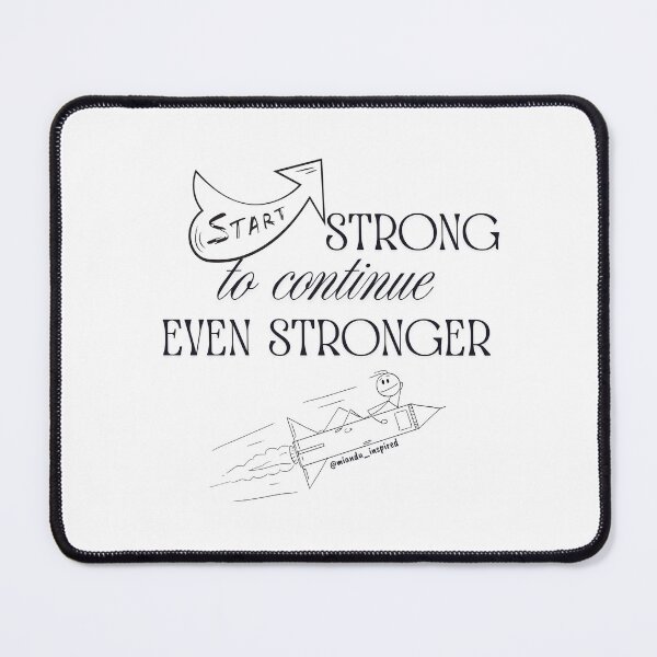 Item preview, 'Start Strong' Printable Motivational Wall Art & Merch Design designed and sold by miandu.inspired.
