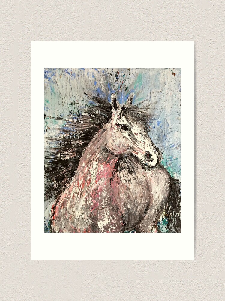 Cheval Horse Free Spirit Art Print By Didilabaysse Redbubble