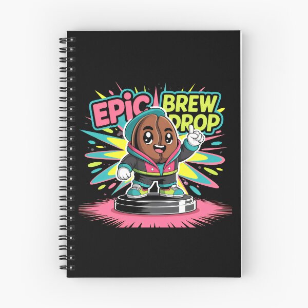 Item preview, Epic Brew Drop Retro Coffee Bean Character Design designed and sold by SplashTastic.