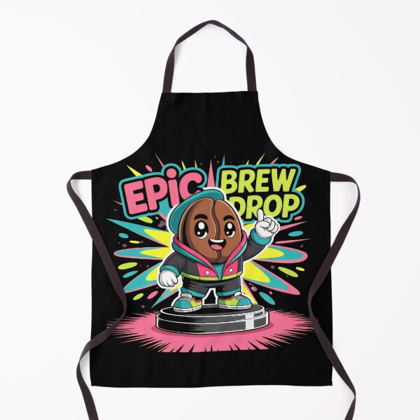 Item preview, Epic Brew Drop Retro Coffee Bean Character Design designed and sold by SplashTastic.