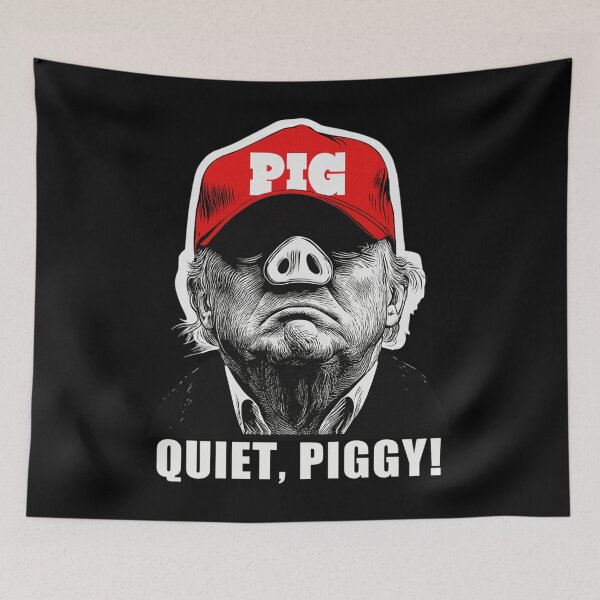 Item preview, Quiet, piggy Anti Trump designed and sold by Miarsabhoul.