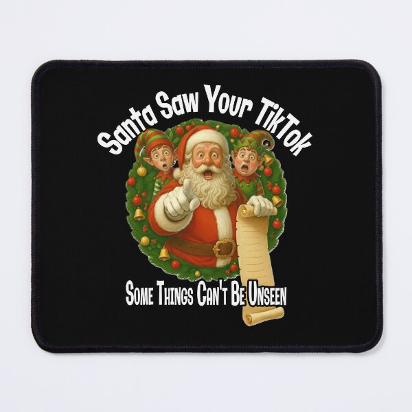 Item preview, Santa Saw Your TikTok - Some Things Can't Be Unseen Funny Christmas designed and sold by A-T-H.