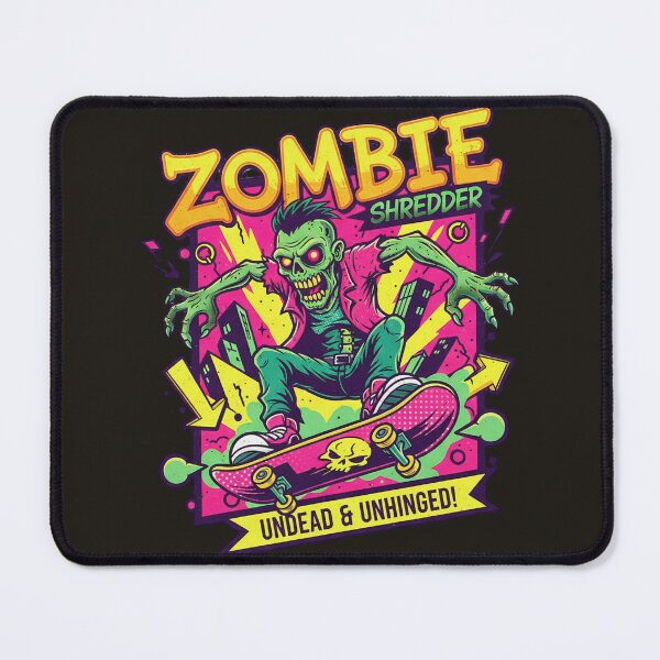 Item preview, Zombie Shredder Undead & Unhinged - Neon Skateboard Art designed and sold by AwesomeBeyondLimits.
