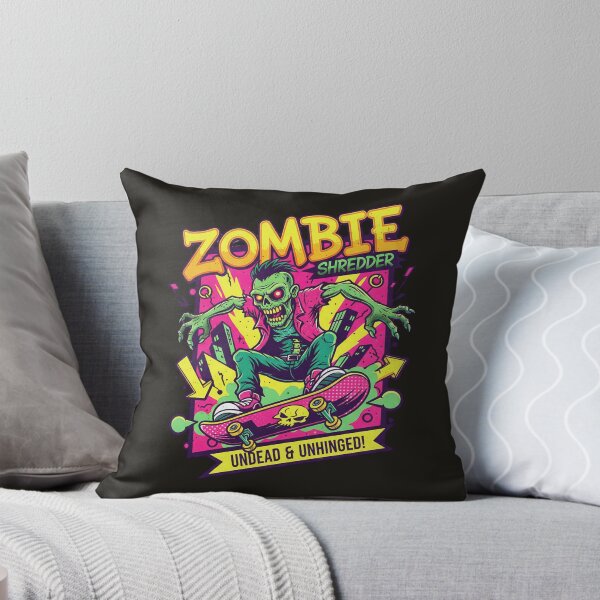 Item preview, Zombie Shredder Undead & Unhinged - Neon Skateboard Art designed and sold by AwesomeBeyondLimits.