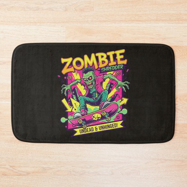 Item preview, Zombie Shredder Undead & Unhinged - Neon Skateboard Art designed and sold by AwesomeBeyondLimits.