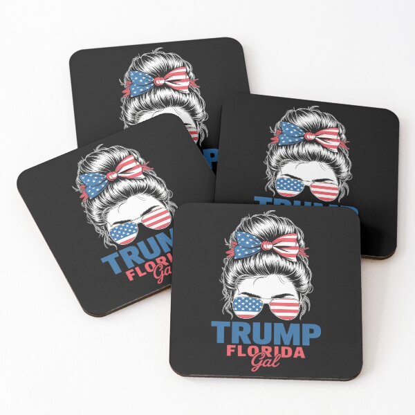Artikelvorschau, Trump Florida Gal Messy Bun Wahl Amerikanische Flagge entworfen und verkauft von RsFilsingerArt.
