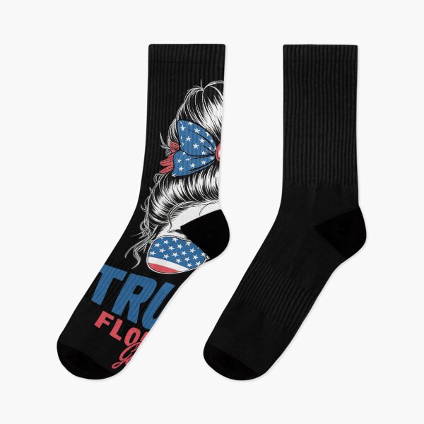 Item preview, Trump Florida Gal Messy Bun Election American Flag  designed and sold by RsFilsingerArt.