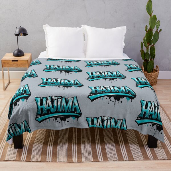 Item preview, Hajima hangul korean, streetstyle graffiti in turquoise light blue - don't do it, leave it alone designed and sold by LiskoDesign.