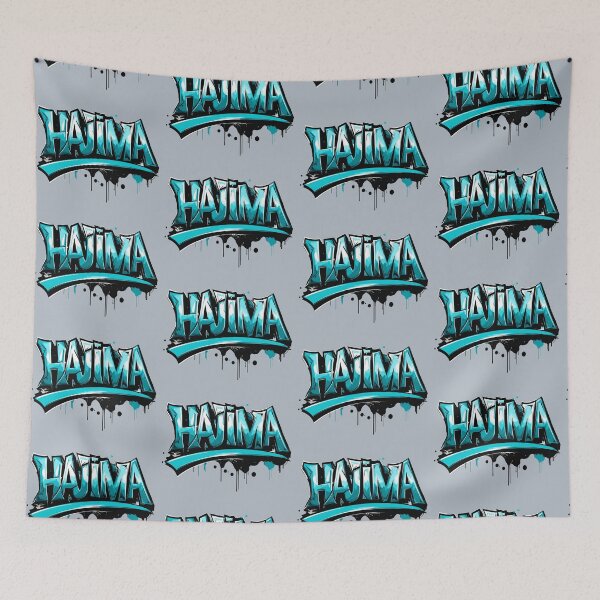 Item preview, Hajima hangul korean, streetstyle graffiti in turquoise light blue - don't do it, leave it alone designed and sold by LiskoDesign.