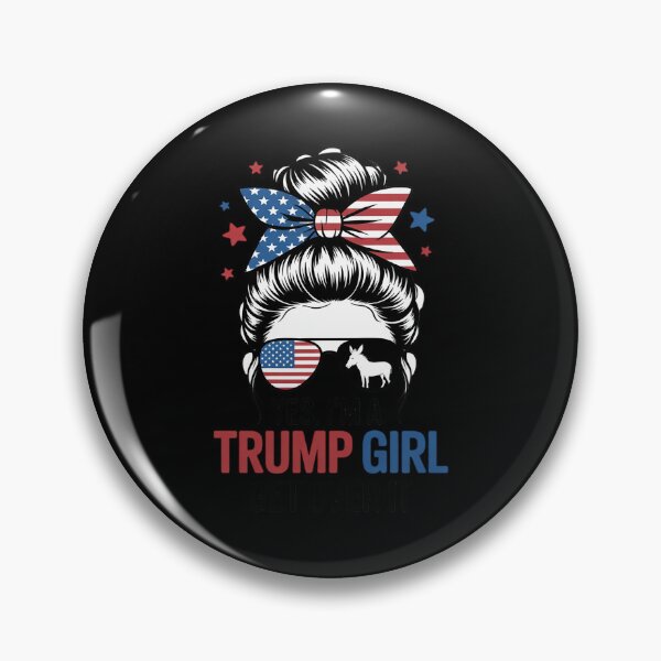 Item preview, Trump Girl Get Over It Messy Bun Trump  designed and sold by RsFilsingerArt.