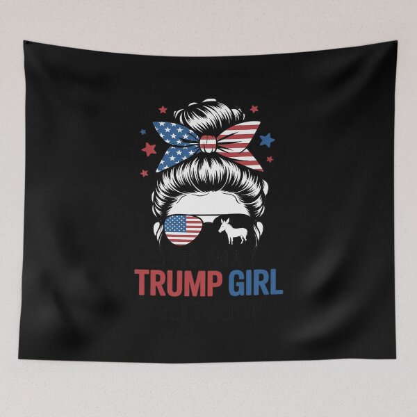Item preview, Trump Girl Get Over It Messy Bun Trump  designed and sold by RsFilsingerArt.