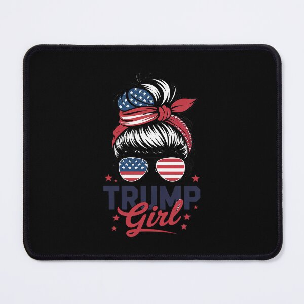 Item preview, Trump Girl Inauguration Day 2025 Messy Bun American Flag designed and sold by RsFilsingerArt.