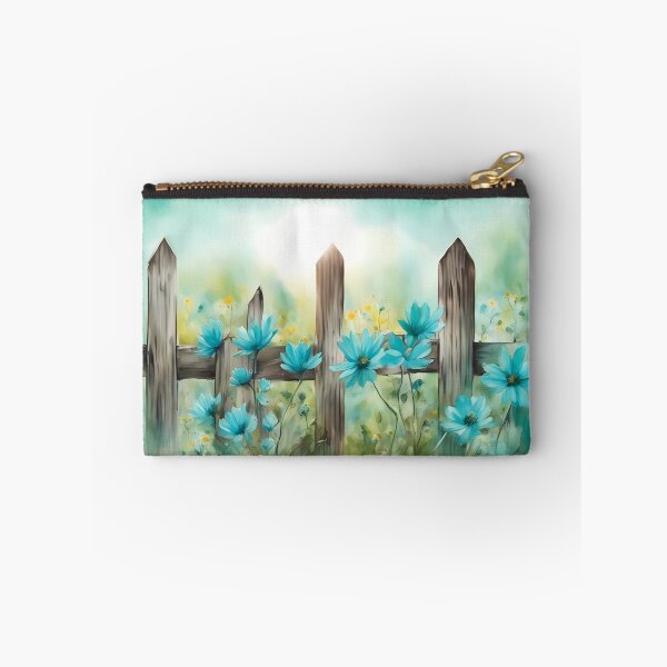 Item preview, Turquoise Flowers by Wooden Fence designed and sold by CalmnessbyChoice.