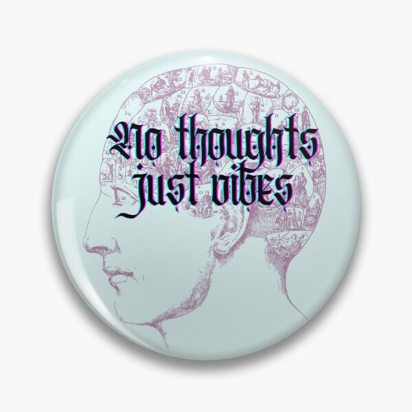 Item preview, No Thoughts Just Vibes: Phrenology Head designed and sold by JustJournaling.