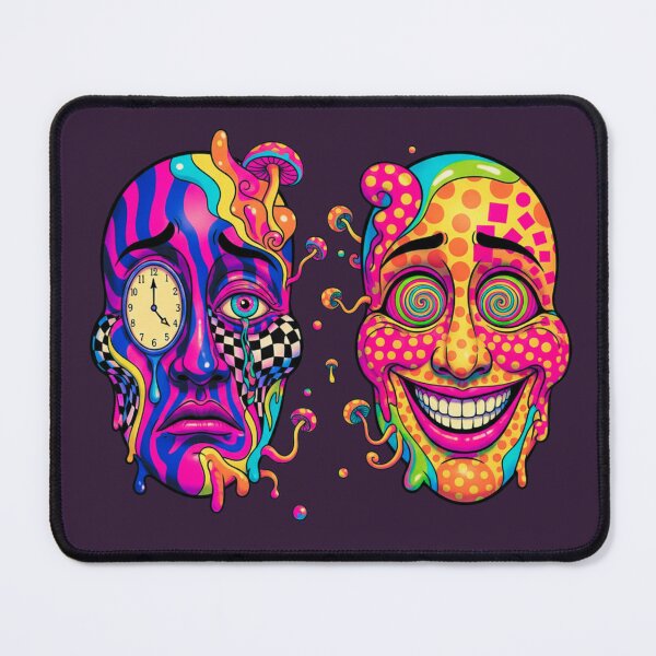 Item preview, PSYCHEDELIC DUALITY MELTING TRIPPY FACES GROOVY ART designed and sold by MythAndMotion.