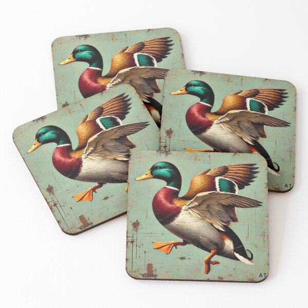 Artikelvorschau, Retro-Tierillustration einer Ente im Vintage-Stil entworfen und verkauft von Galskap.