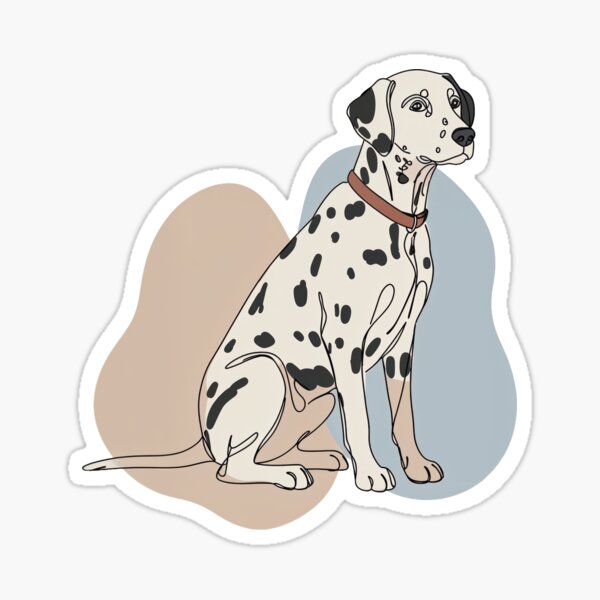 Aperçu de l'œuvre Illustration minimaliste et élégante d'un dalmatien mignon créée et vendue par TheCalmEdit.