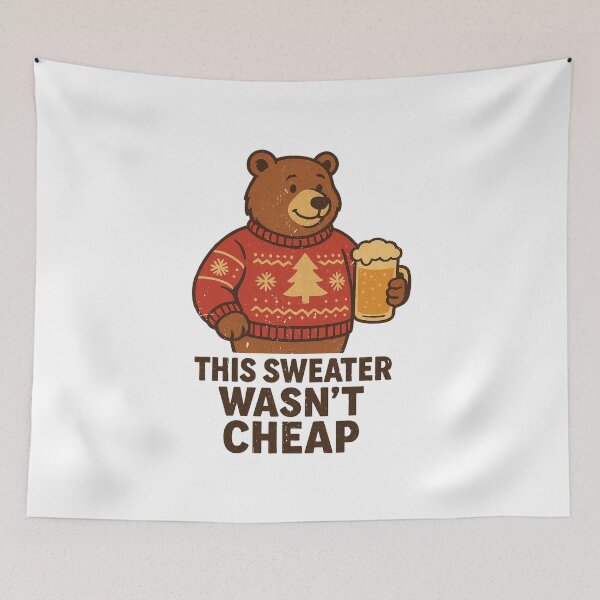 Item preview, This Sweater Wasn’t Cheap, funny Christmas designed and sold by CloudyPress.