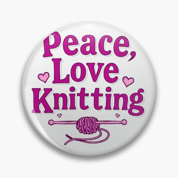 Item preview, Peace Love Knitting Hobby Craft designed and sold by rustyroofco.