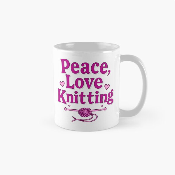 Item preview, Peace Love Knitting Hobby Craft designed and sold by rustyroofco.