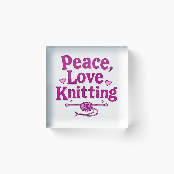Item preview, Peace Love Knitting Hobby Craft designed and sold by rustyroofco.