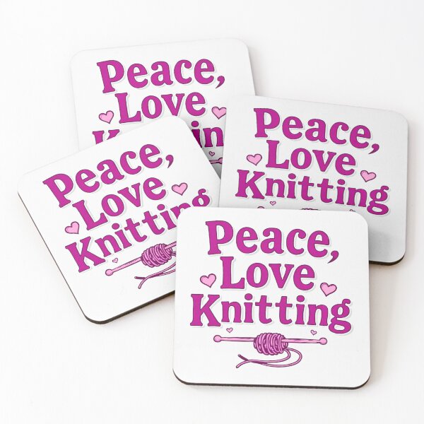 Item preview, Peace Love Knitting Hobby Craft designed and sold by rustyroofco.